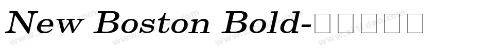 New Boston Bold字体转换